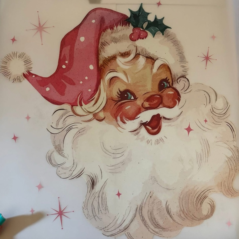 Vintage Santa Claus DTF transfer kids